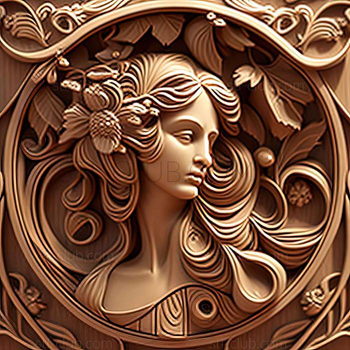 3D model style mucha (STL)